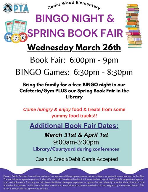 Scholastic BINGO Book Fair